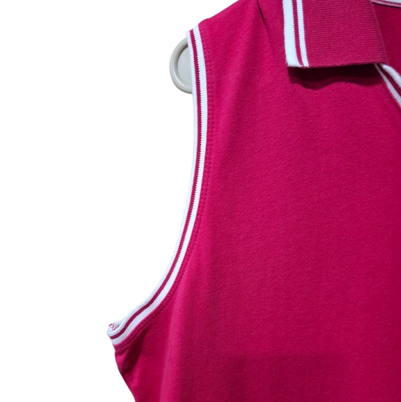 Vintage Liz Claiborne‎ Vibrant Pink Tennis Dress Size Extra Large - Picture 3 of 7